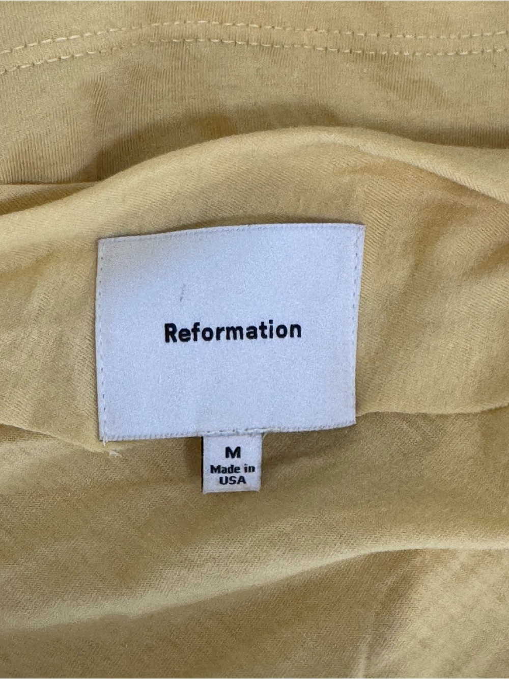 Reformation Yellow one shoulder top - Picture 3 of 4
